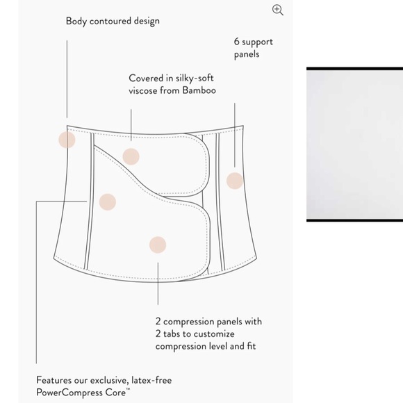 Postpartum/C-section BELLY BANDIT B.F.F. Belly Wrap, Size Medium, White (NWOT) - Picture 4 of 5